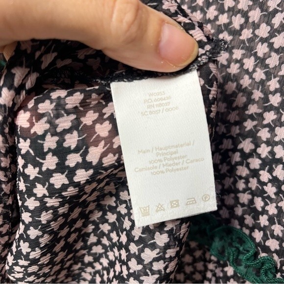 Boden Talise Sheer Tunic Top in Milkshake Petal 8 - Picture 6 of 12